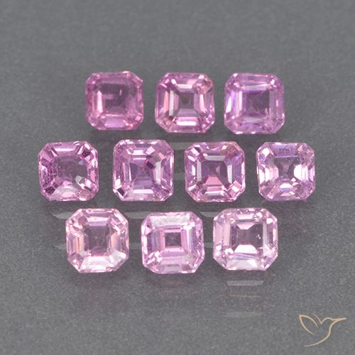 Rose pourpre royal léger Saphir gemme - 0.2ct Octogone taillé en degrés (ID: 499341)
