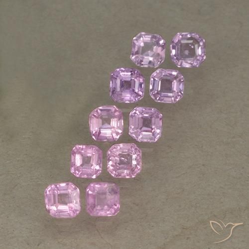 1.32 ct Loose Pink Sapphire, 2.7 x 2.7 mm Octagon Cut From Tanzania, Photo A