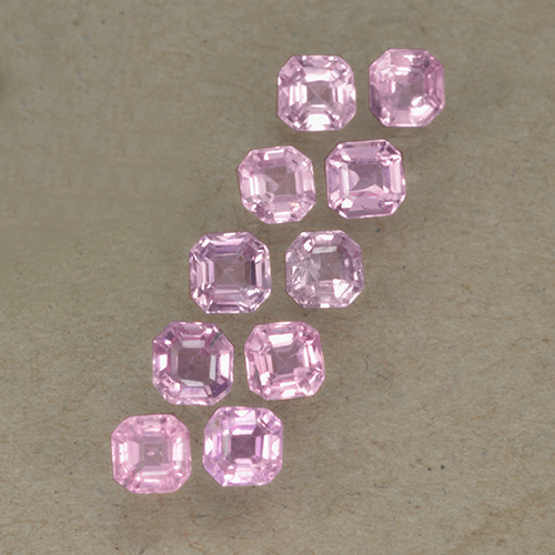 Very Light Royal Purple Pink Saphir Edelstein - 0.1ct Octagon Stufenschliff (ID: 499344)