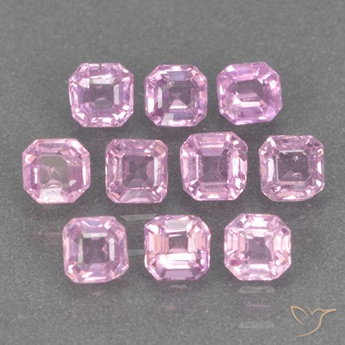 Light Royal Purple Pink Zaffiro Gem - 0.1ct Taglio ottagonale (ID: 499345)