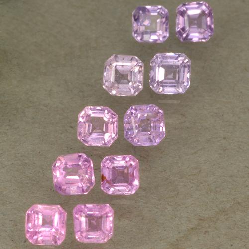 Light Royal Purple Pink Sapphire Gem - 0.1ct Octagon Step Cut (ID: 499349)