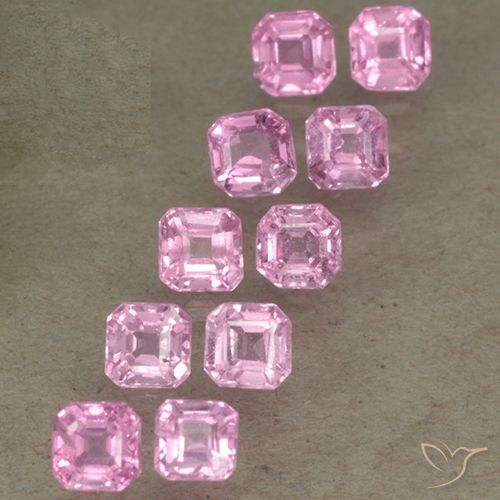 Rosa Zaffiro Gem - 0.1ct Taglio ottagonale (ID: 499350)