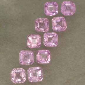 Rose vif Saphir gemme - 0.2ct Octogone taillé en degrés (ID: 499351)