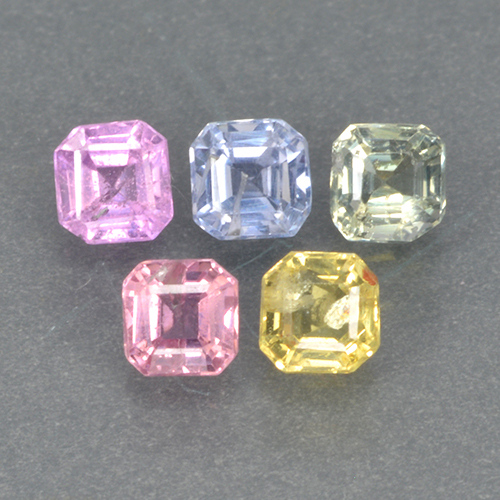 Multicolor Sapphire Gem - 0.2ct Octagon Step Cut (ID: 499352)