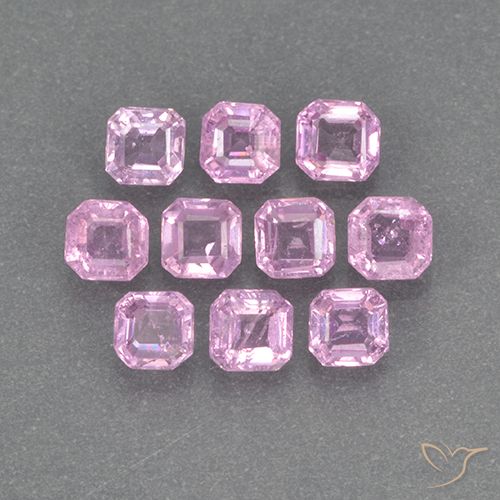 Light Royal Purple Pink Sapphire Gem - 0.2ct Octagon Step Cut (ID: 499355)