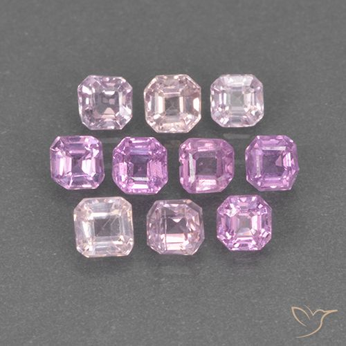 Rosado púrpura real claro Zafiro Gema - 0.2ct Corte octagonal (ID: 499356)