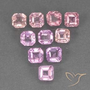1.52 ctw Multicolor Sapphire Stones, Natural Sapphire in Octagon Step Cut Shape for Sale