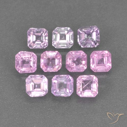 Светло-розовый Сапфир Камень - 0.2ct Восьмиугольная ступенчатая огранка (ID: 499362)
