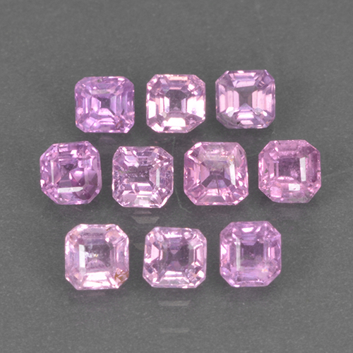 Rosado claro Zafiro Gema - 0.2ct Corte octagonal (ID: 499363)