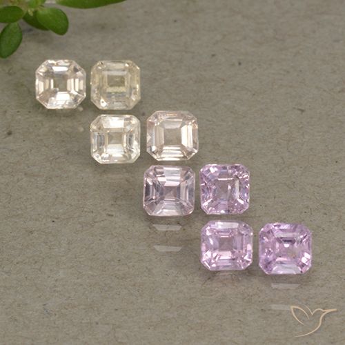 Mehrfarbig Saphir Edelstein - 0.2ct Octagon Stufenschliff (ID: 499375)