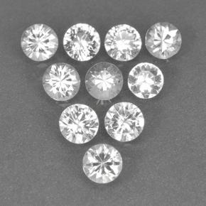 Blanco Zafiro Gema - 0.2ct Corte Diamante (ID: 499465)