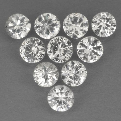 Blanco Zafiro Gema - 0.2ct Corte Diamante (ID: 499645)