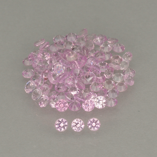Rosado púrpura real muy claro Zafiro Gema - 0ct Corte Diamante (ID: 499823)