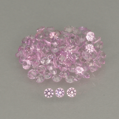 Rosado blubblegum muy claro Zafiro Gema - 0ct Corte Diamante (ID: 499824)