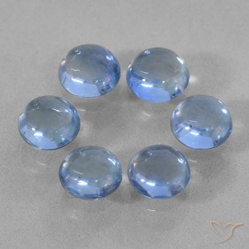 Medium Dark Blue Sapphire Gem - 0.3ct Round Cabochon (ID: 500460)