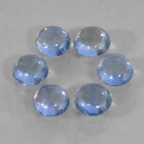 Medium Dark Blue Sapphire Gem - 0.2ct Round Cabochon (ID: 500462)
