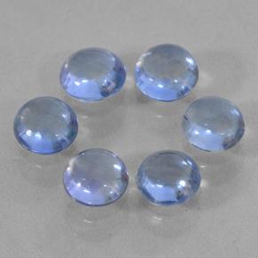 Medium Dark Blue Sapphire Gem - 0.2ct Round Cabochon (ID: 500463)