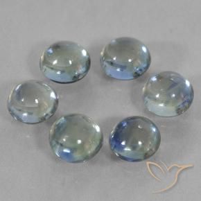 1.81 ctw Blue Sapphire Stones, Natural Sapphire in Round Cabochon Shape for Sale