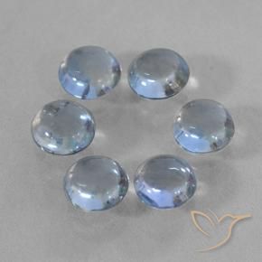 1.56 ctw Blue Sapphire Stones, Natural Sapphire in Round Cabochon Shape for Sale