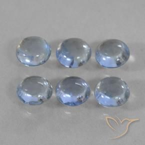 Sapphire Gemstones in 3.7 mm Size for Sale, Sapphire Stones in Pastel Blue Color