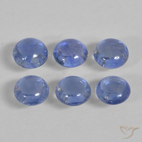 Baby Blue Sapphire Gem - 0.2ct Round Cabochon (ID: 500547)