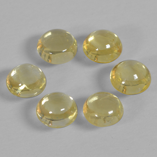 Light Golden-Yellow Sapphire Gem - 0.3ct Round Cabochon (ID: 500549)