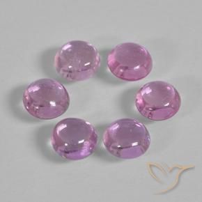 1.69 ctw Pink Sapphire Stones, Natural Sapphire in Round Cabochon Shape for Sale