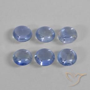 1.22 ctw Blue Sapphire Stones, Natural Sapphire in Round Cabochon Shape for Sale