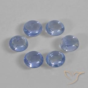 Sapphire Gemstones in 3.5 mm (calibrated) Size for Sale, Sapphire Stones in Light Navy Blue Color