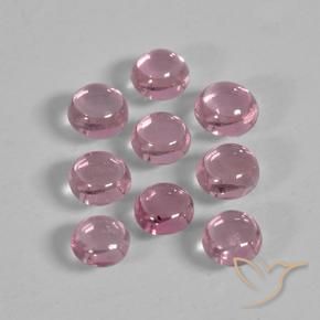 1.56 ctw Pink Sapphire Stones, Natural Sapphire in Round Cabochon Shape for Sale