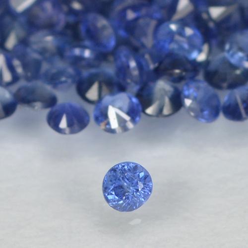 tiefblau Saphir Edelstein - 0ct Diamanten-Schliff (ID: 500575)