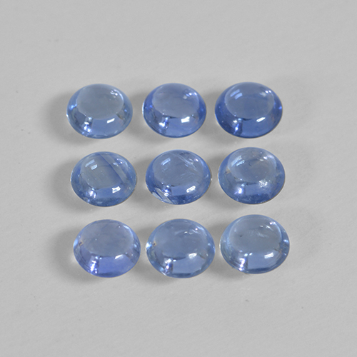 Light Violet Blue Sapphire Gem - 0.2ct Round Cabochon (ID: 500603)