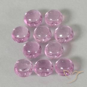Sapphire Gemstones in 3 mm (calibrated) Size for Sale, Sapphire Stones in Very Light Pink Color