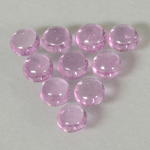 Very Light Royal Purple Pink Sapphire Gem - 0.2ct Round Cabochon (ID: 500608)