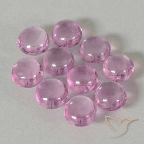 1.55 ctw Pink Sapphire Stones, Natural Sapphire in Round Cabochon Shape for Sale