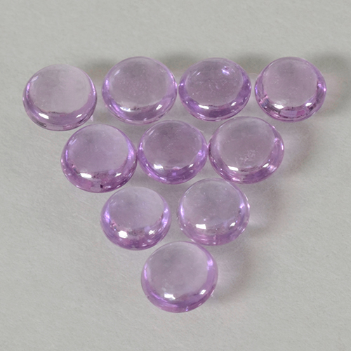 Lilac Sapphire Gem - 0.2ct Round Cabochon (ID: 500613)