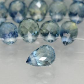 Multicolor Zafiro Gema - 0.4ct Corte Briolette con Agujero (ID: 500751)