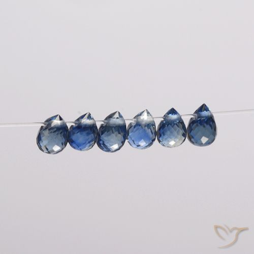 1.68ctw Natural Navy Blue Sapphire, Briolette, VS