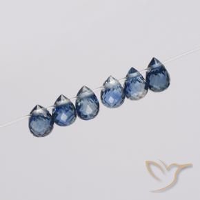 Sapphire Gemstones in 3.8 x 2.9 mm Size for Sale, Sapphire Stones in Navy Blue Color