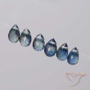 Sapphire Gemstones in 4.5 x 2.7 mm Size for Sale, Sapphire Stones in Navy Blue Color