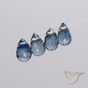 Sapphire Gemstones in 5.4 x 3.2 mm Size for Sale, Sapphire Stones in Navy Blue Color