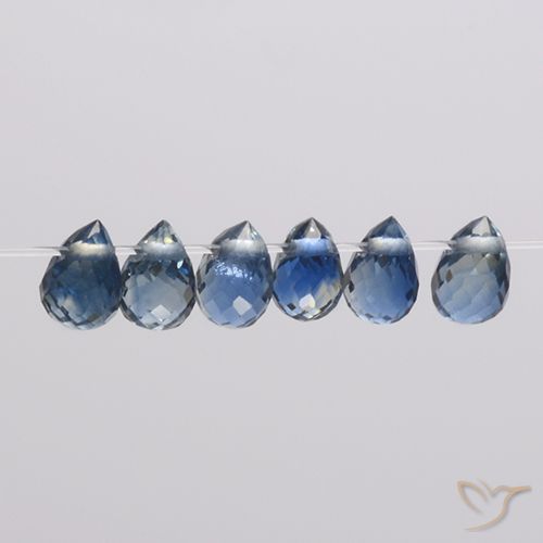 1.53ctw Natural Navy Blue Sapphire, Briolette, VS