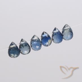 Sapphire Gemstones in 3.9 x 2.7 mm Size for Sale, Sapphire Stones in Navy Blue Color