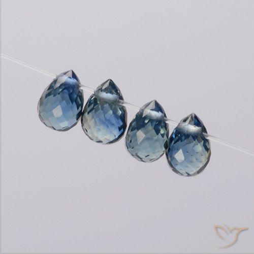 1.74ctw Natural Navy Blue Sapphire, Briolette, VS