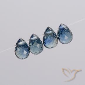 Sapphire Gemstones in 4.6 x 3.2 mm Size for Sale, Sapphire Stones in Navy Blue Color