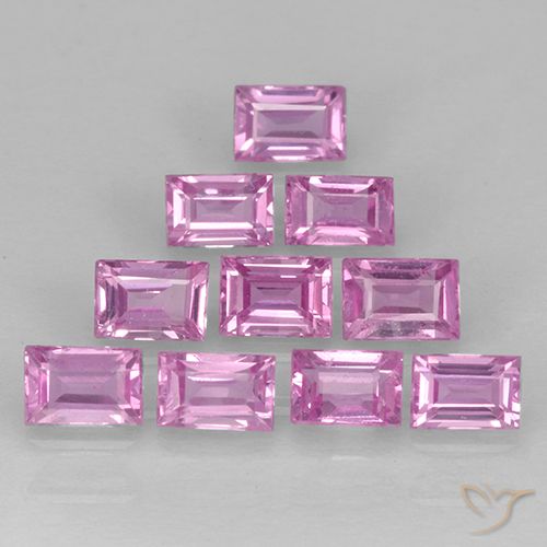 1.08ctw Natural Light Pink Sapphire, Baguette, VS