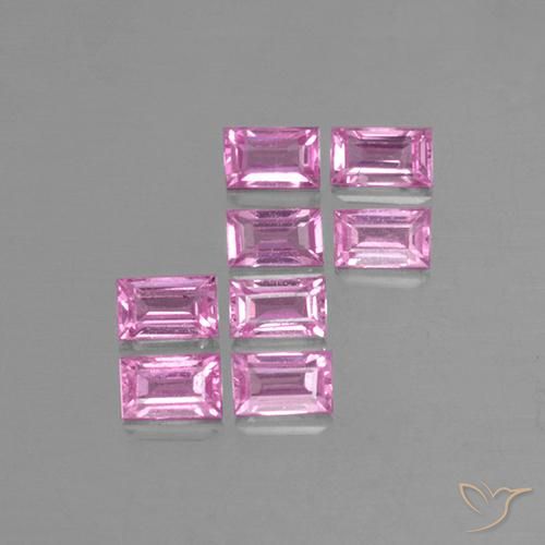 1.03ctw Natural Light Royal Purple Pink Sapphire, Baguette, VS