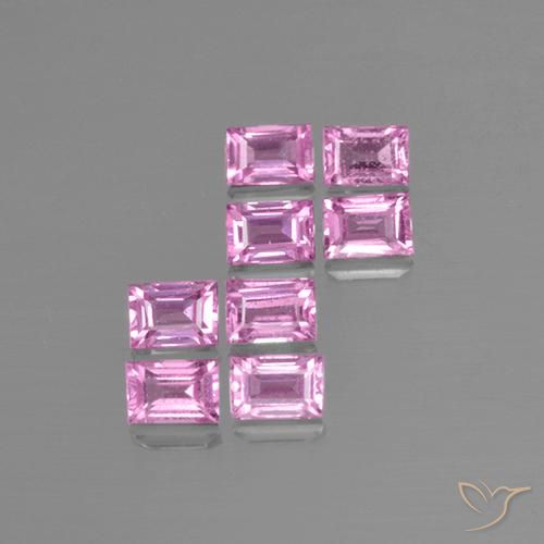 Light Royal Purple Pink Сапфир Камень - 0.1ct Форма Багет ступенчатая огранка (ID: 500791)