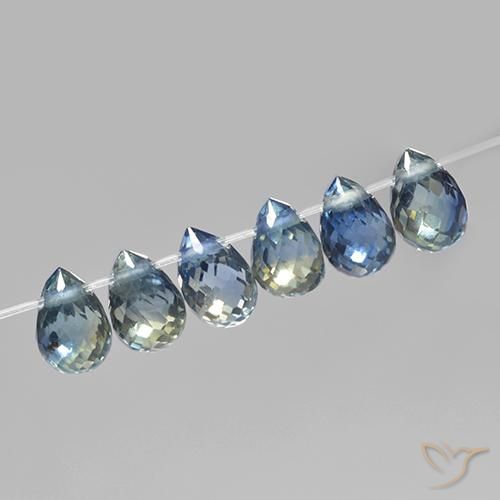 2.19ctw Natural Pastel Blue Sapphire, Briolette, VS