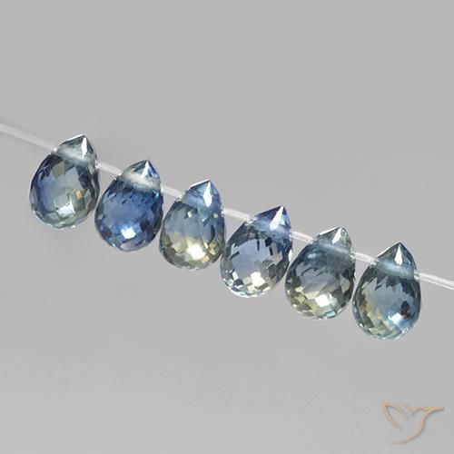 Sapphire Gemstones in 4.5 x 2.9 mm Size for Sale, Sapphire Stones in Pastel Blue Color